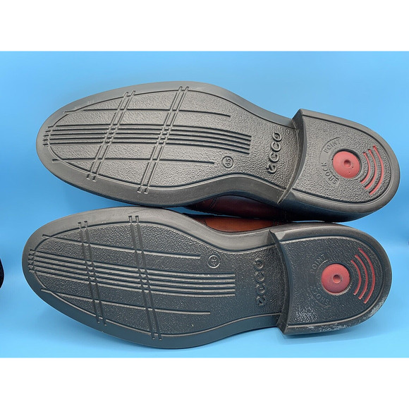 ECCO Brown Leather Cap Toe Lace Up Oxfords Dress Shoes Men's Size 10 B/ EU Sz 44 - Picture 10 of 11